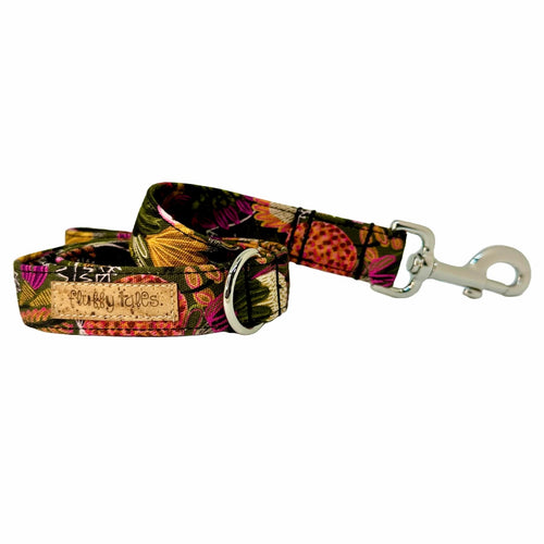 The 'Green Bush Banksia Flowers' Dog Lead - Fluffy Tales