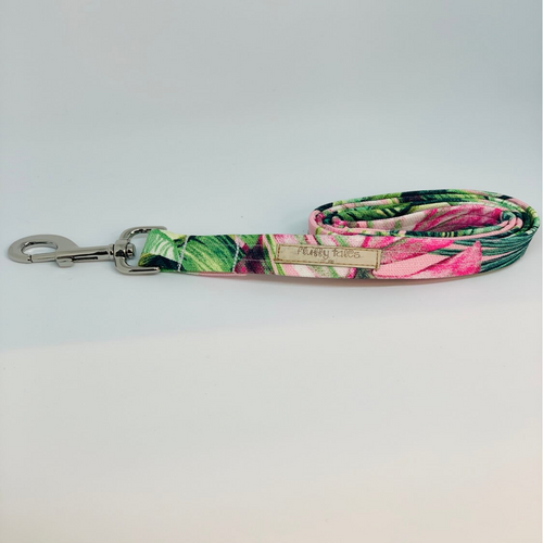 Tropical Palms Dog Lead - Fluffy Tales