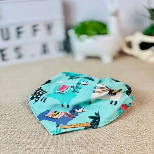 Mint Green Mexican Llamas Dog Bandana - Fluffy Tales