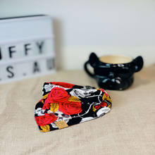 Load image into Gallery viewer, Black &amp; White Skulls Dog Bandana - Fluffy Tales
