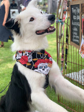 Load image into Gallery viewer, Black &amp; White Skulls Dog Bandana - Fluffy Tales
